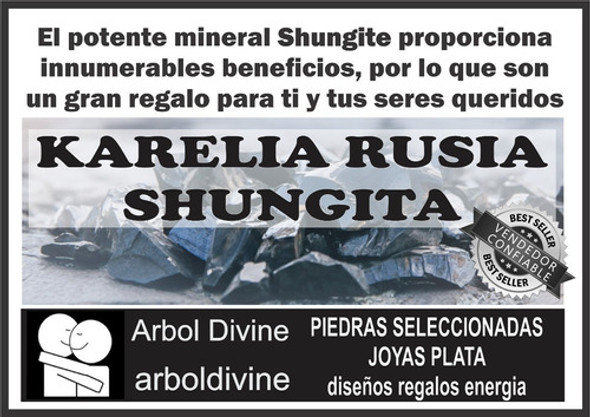 Shungita Karelia Shungit Original Protección Collar Esfera 1