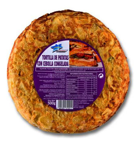 Tortilla De Papa Congelada Con Cebolla 500g - Cold Market 0