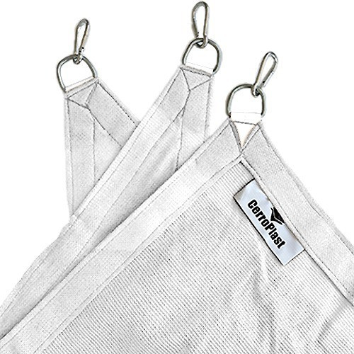 Toldo Vela Decorativa Triangular Blanca 98% 2.5mx3.5mx3.9m 1