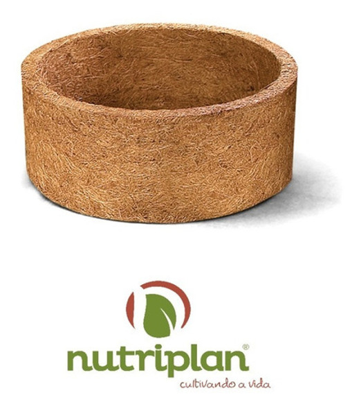 Vaso Para Plantas Ornamentais Fibra Coco Natural Grande N°4 1