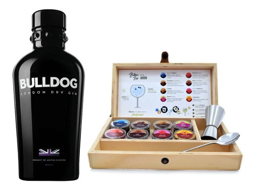 Combo Gin Bulldog + Caja Botánicos Y Set Coctelería 0