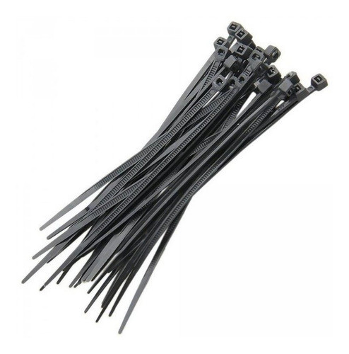 Kit 200 Abracadeiras Nylon 3,6mm X 300mm Preta 0