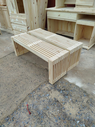 Banco Fijo 1,20 Madera Pino 0