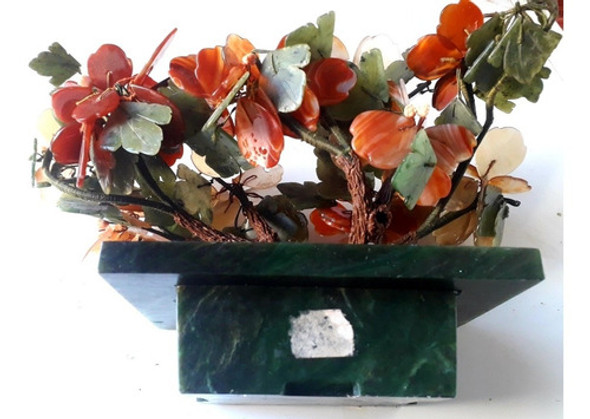 Antiguo Árbol De La Vida Bonzai Jade Nefrita Macizo Agata 0