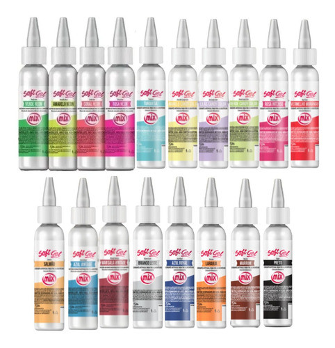 18 Corante Soft Gel Alimentício Bolos Confeitaria Kit Mix 0
