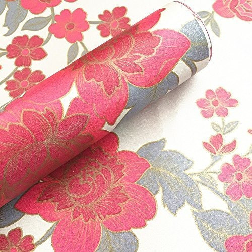 Bestery Vintage Floral Papel Adhesivo Vinilo Revestimiento P 0
