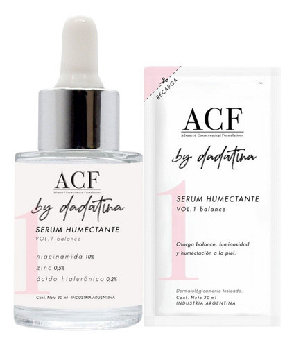 Combo Acf By Dadatina Serum Humectante Vol 1 + Recarga 0