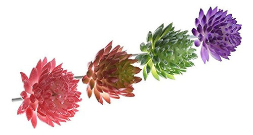 Bcp 4 Piezas Mini Suculentas Artificiales Cactus Planta Flor 0