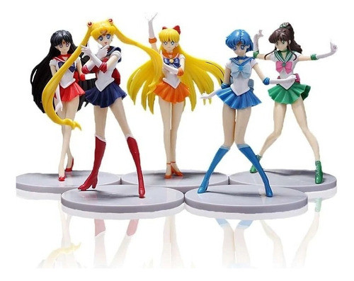 5 Peças De Bonecos De Ação Sailor Moon, Modelo, Brinquedo, B 0