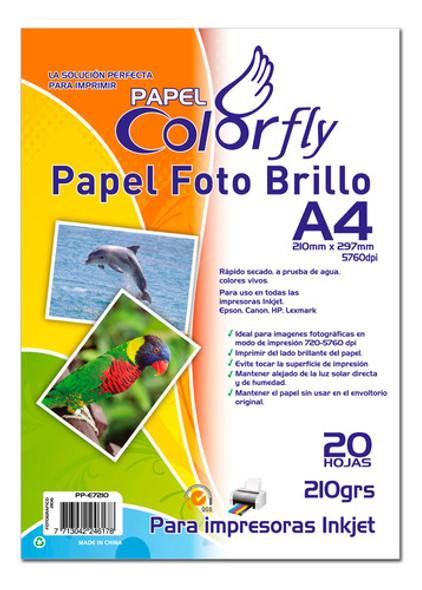 Papel Fotográfico Colorfly A4 210g 20 Hojas Universo Binario 0