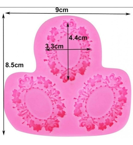 Molde De Silicone 3 Molduras Para Decorar 1