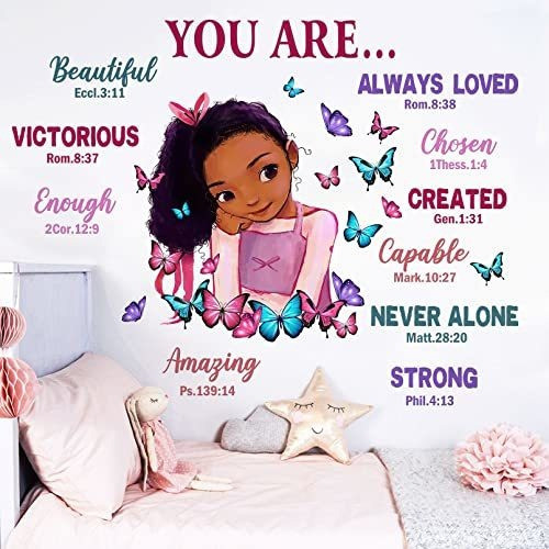 Pegatina De Pared Mariposas Para Niña Rosa Morado Decoración 0
