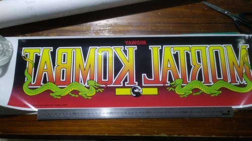 Vinilo Marquesina Arcade Mortal Kombat 0