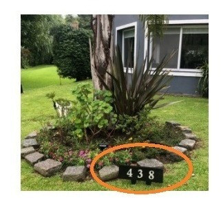 Direccion Residenc Casa 3 Numeros Aluminio Madera P/ Cesped 0