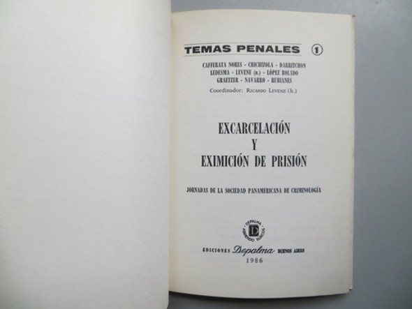 Excarcelación Y Eximición De Prisión Depalma 1986 1