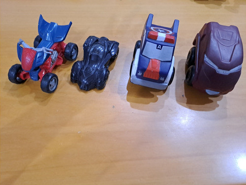 Lote 3 Autos Superheroes Y Moto Spiderman 0
