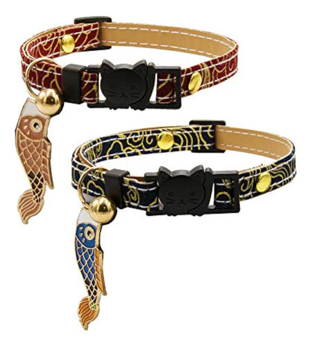 Icicecream 2 Pack Collar Para Gatos Separable Con Campanas Y 0