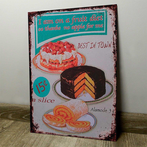 Chapa Retro Vintage Cartel Cuadro Decorativo Cocina Cak002 0