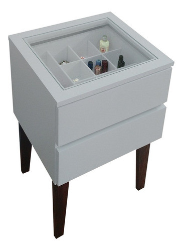 Mesa De Apoio Cabeceira Lateral Penteadeira Off White Laca 0