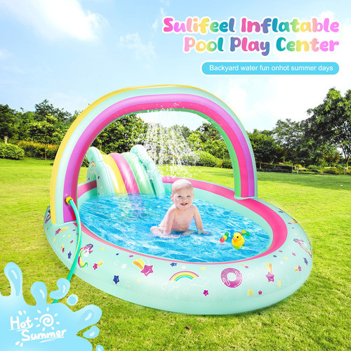 Piscina Infantil Inflável Sulifeel Rainbow Unicorn 1