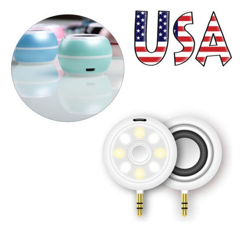 Nos Valores 3,5 Mm Led Luz Belleza Altavoz Bajo Aplica A Tel 1