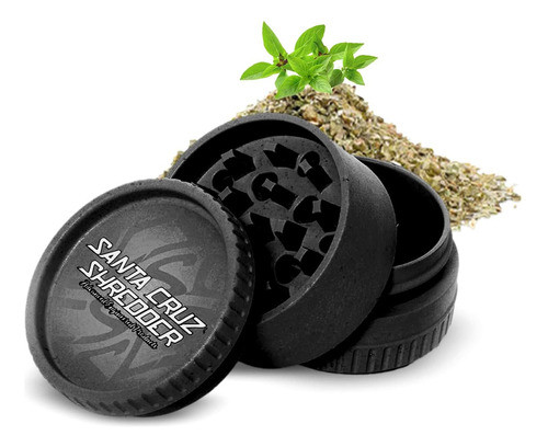 Molino De Hierbas De 3 Piezas Con Grip Fuerte De 5,5 Cm Negr 0