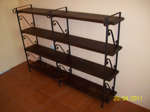 Biblioteca De Hierro Y Madera 0