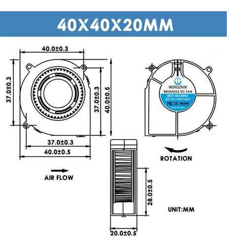 Winsinn V 12 V 24 V Dc Ventilador De Refrigeracion Si 1