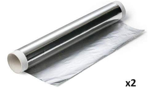 Rollos Papel Aluminio Apto Gastronomía 38cmx50mt - 1kg. 2 U. 0