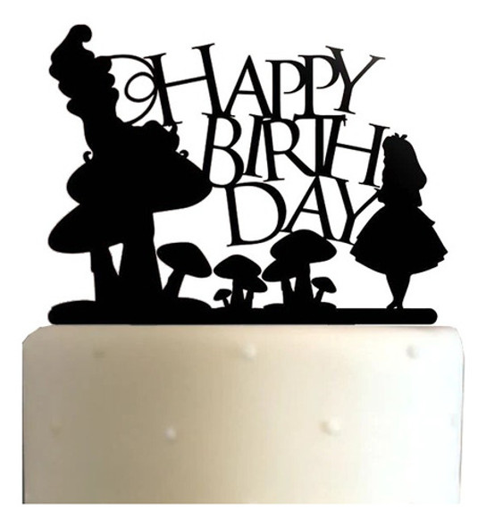Cake Topper Adorno Torta - Alicia Pais De Las Maravillas 0