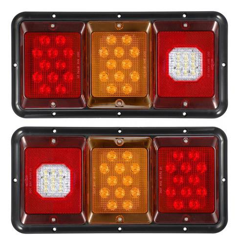 Partsam 2 X Luces Traseras Led Triples 45 Led Rectangulares 0