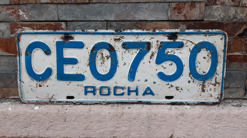 Matricula  Del Departamento De Rocha Ce 0750 0