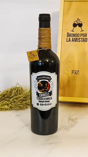 Regalo Aniversario, Empresarial: Vino Personalizado En Caja 1