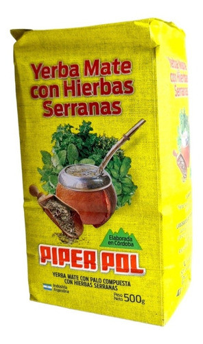 Yerba Mate Piper Pol  - Con Hierbas Serranas X500 Gr. 0