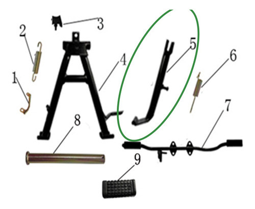 Soporte Pata Lateral Moto Senke Sk110 0