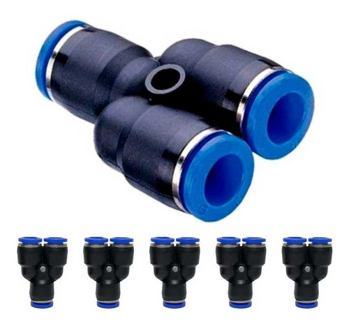 Conexão Pneumática União Emenda Em Y 12mm - Kit 5 Peças 0