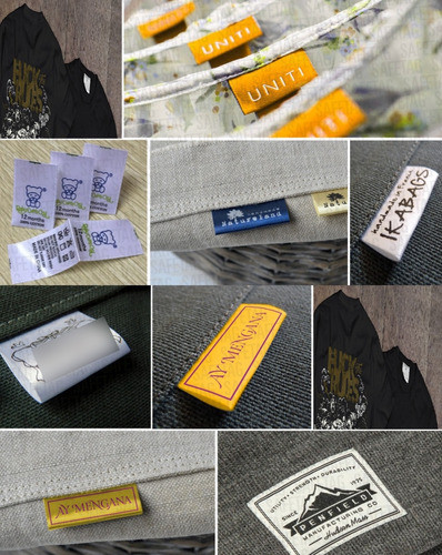 Etiqueta Tela Coser Textil Ropa Satén Raso Marca Logo X500 1