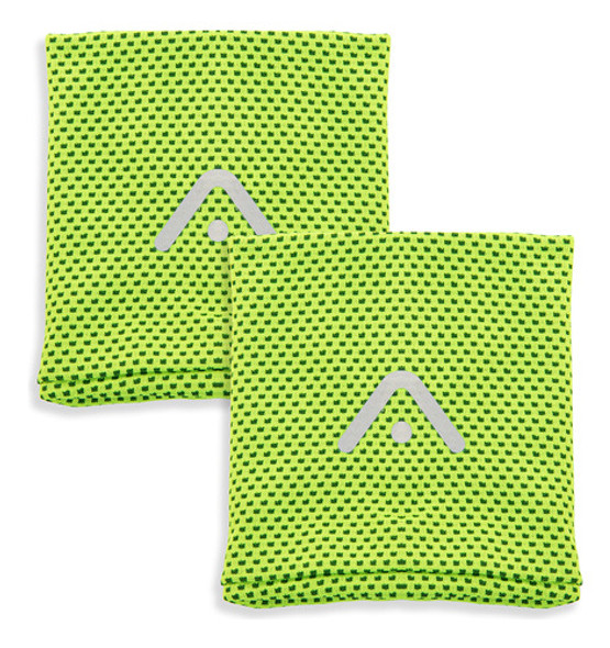 Kit 2 Munhequeiras De Pulso Fitness Verde Alma Genius 1