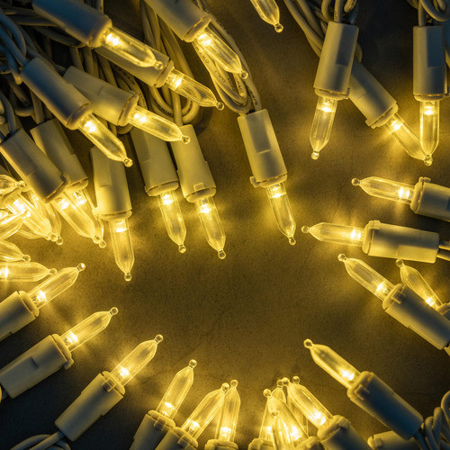 Luces Led De Navidad De Color Blanco Clido Con Alambre Plate 1