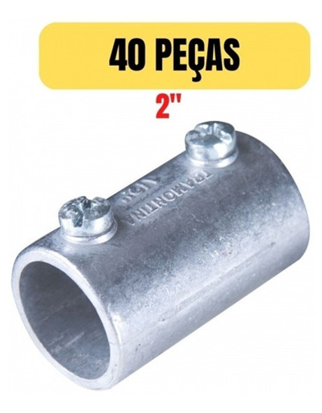 Kit 40 Conector Unidut Aluminio Luva Sem Rosca 2 Tramontina 1