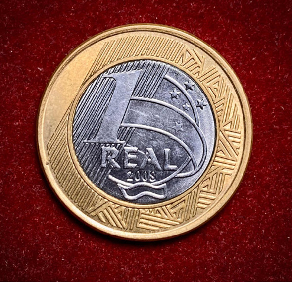 Moneda 1 Real Brasil 2008 Km 652a Bimetalica 0 Moneda 1 Real Brasil 2008 Km 652a Bimetalica 0