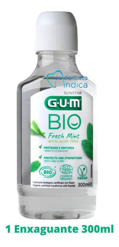 Enxaguatório Vegano Bio Menta Fresca E Aloe Vera  Gum  1 Un 1
