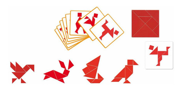 Tangram Madera Formas Puzzle Juego Djeco -cadaques Kids 1