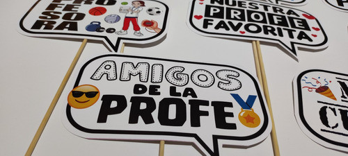 Cartelitos Props Selfie Profesora Educacion Fisica X8u 1