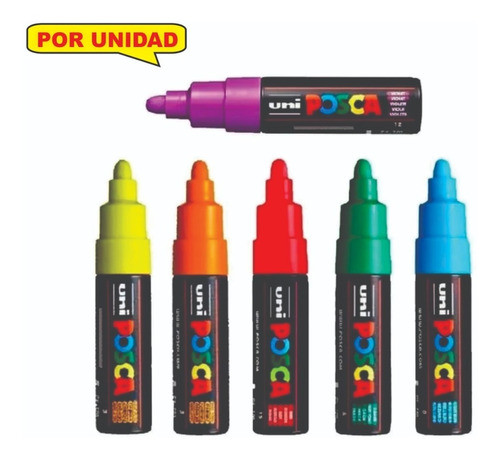 Marcador Uni Posca Pc 7m Todos Los Colores 4,5-5,5 Mm X Unid 0