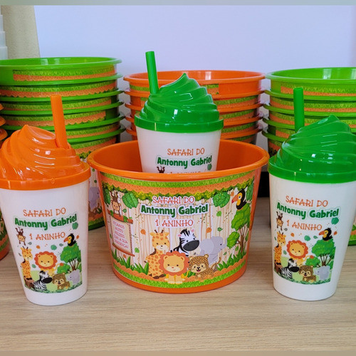 10 Kits Cineminha Safari Baby 1
