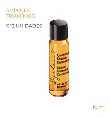 Caja Ampolla Capilar Keratínico 10ml System3 X12 1