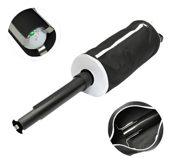 Golf Negro Bola Recogida En Cremallera Shag Bolsa Con Manija 0