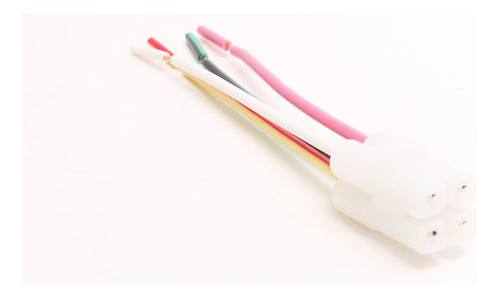 Ficha Macho 4 Vias P/moto Redonda Terminal 2.2mm 0