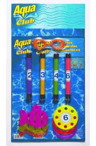 Set Natacion Antiparra Discos Sticks Aqua Club Caffaro 8928 0